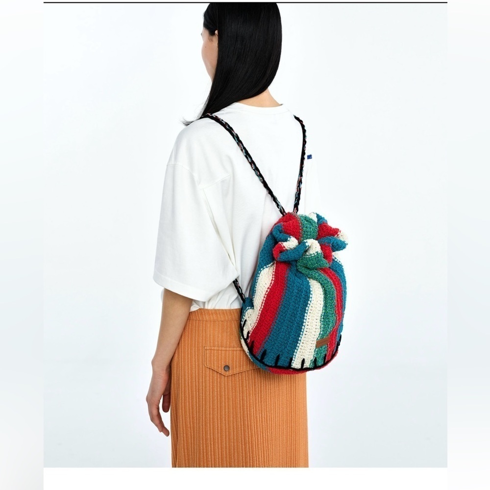 Ader Error Casual Jelly Striped Bucket Backpack Multi Bag​​​​​​ - Picture 10 of 16
